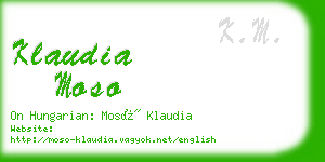 klaudia moso business card